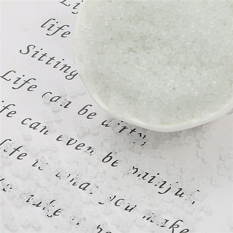 Frosted Transparent Seed Glass Beads 3mm Mixed Colors 1400pcs 27