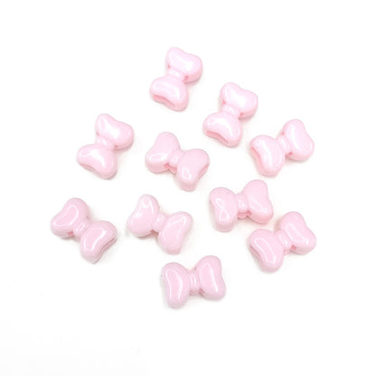 Painted Bow Acrylic Beads 15mm Macaron Cute Four-Hole 200pcs 4