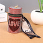 Rhinestone Love Heart Coin Purse Keychain with Scarf Accent 5