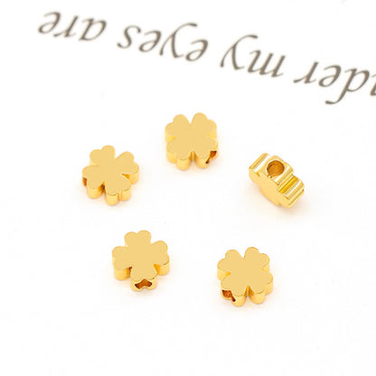 Brass Flat Metal Beads Gold Tone Butterfly Star Heart Circle 50pcs 9