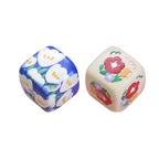 Plaid Sunflower Square Acrylic Beads 14mm Colorful Floral 10pcs 5