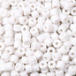 Cream Colored Pony Beads Acrylic 6mm Matte Wide Hole 50pcs 20