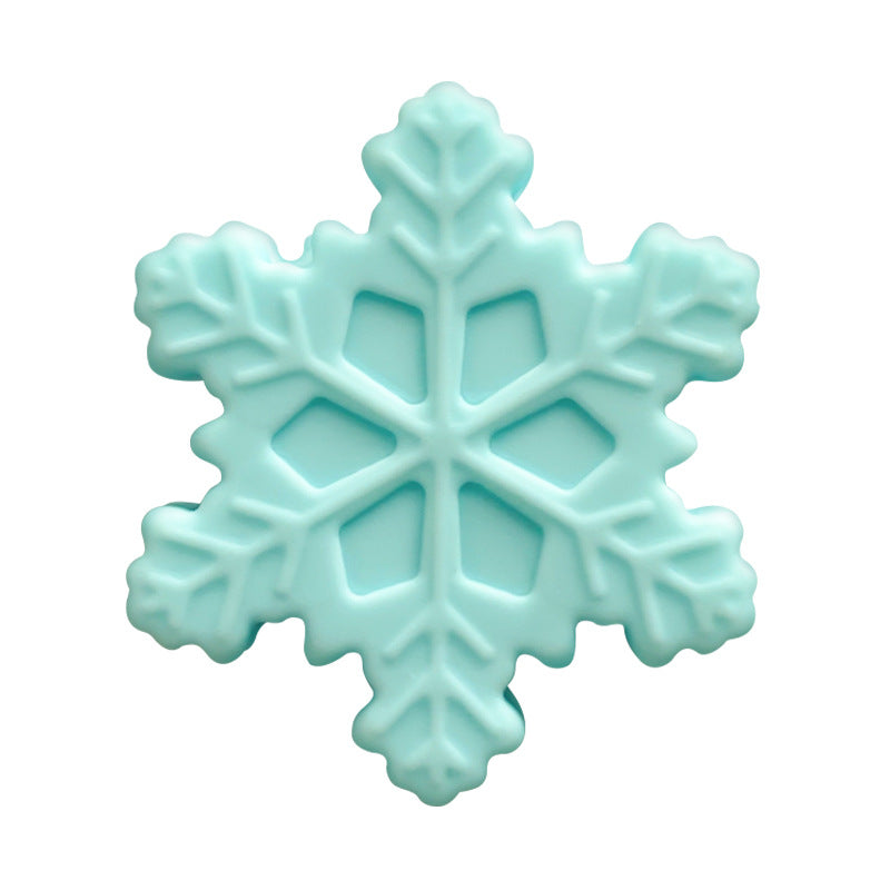 Silicone Focal Beads Snowflake Pastel Colors 20pcs 9