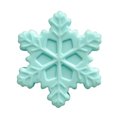 Silicone Focal Beads Snowflake Pastel Colors 20pcs 9