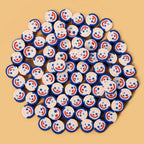 Flat Clay Beads 10mm Clown Anime Colorful Polymer 100pcs 3