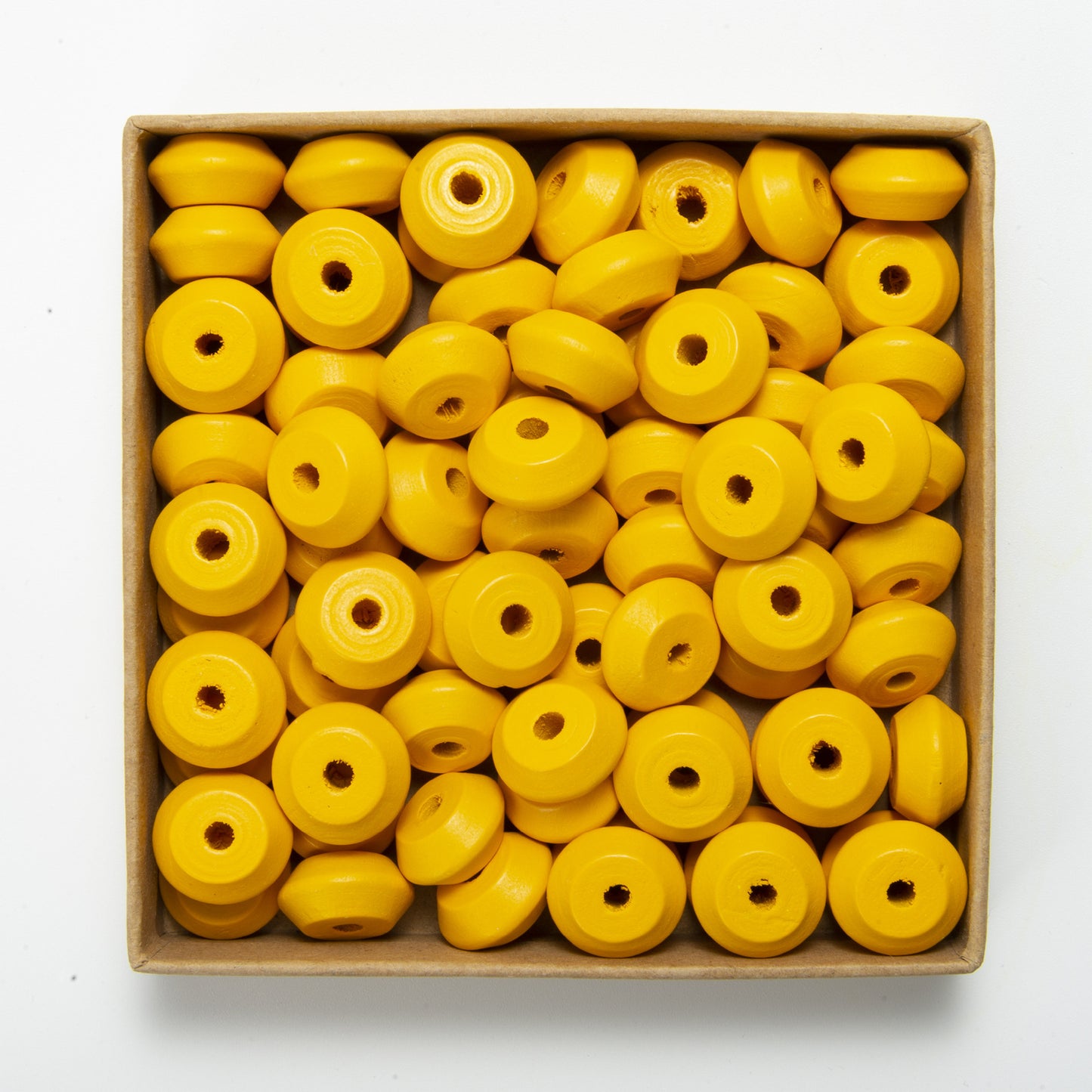 Wood UFO Spacer Beads 20mm Colored 100pcs 7