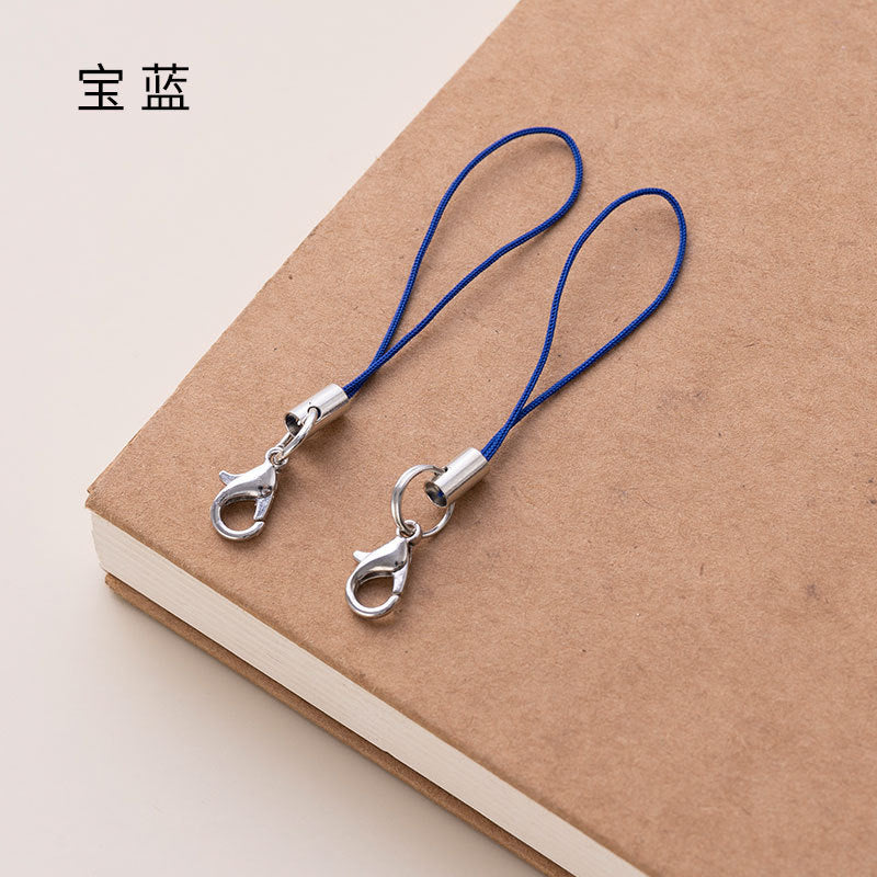 Colorful Phone Strap Keychain Mini Lobster Clasp Nylon Cord 50pcs 16
