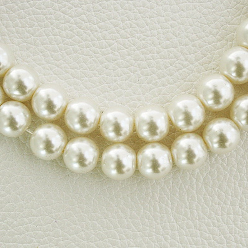 Pearl Glass Beads 10mm Imitation Smooth Lustrous Finish 20pcs 7