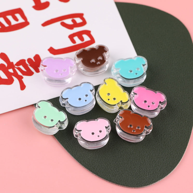 Transparent Enamel Lollipop Series Acrylic Beads 20-30mm Playful Mixed 20pcs 3