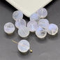 Czech Glass Beads Round 12mm Textured Translucent Red Pink 100pcs 13