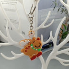 Cartoon Christmas Silicone Keychain Santa Claus Holiday Characters 6