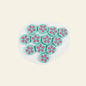 Silicone Focal Beads Petal Cookies Floral Cut Out Design 20pcs 12