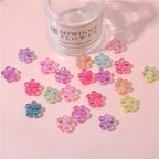 Transparent Flower Acrylic Beads 15x18mm Iridescent Pastel 40pcs 3
