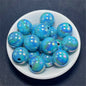 Plated Round Acrylic Beads 16mm UV Crackle Imitation 100pcs 9