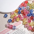 Clear Round Acrylic Beads 10mm Candy Swirl Pattern 100pcs 5
