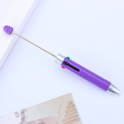 Beadable Pen Four Color Ballpoint Vibrant Barrel Bullet Tip 13