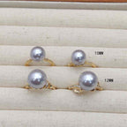 Purple Pearl Glass Beads 10mm 12mm Imitation Lustrous Round 5pcs 2