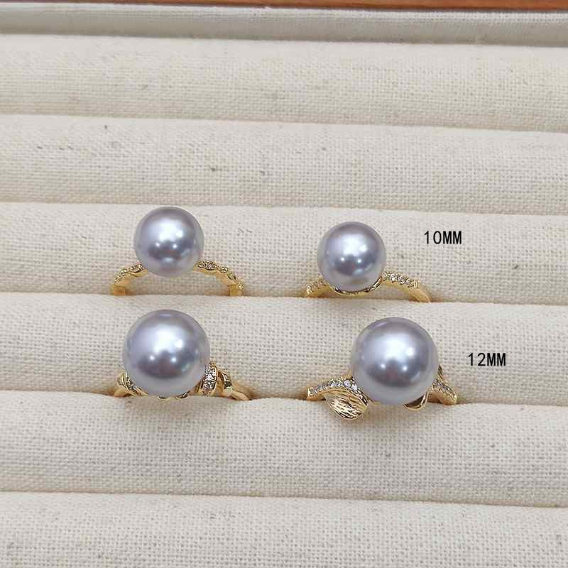 Purple Pearl Glass Beads 10mm 12mm Imitation Lustrous Round 5pcs 2