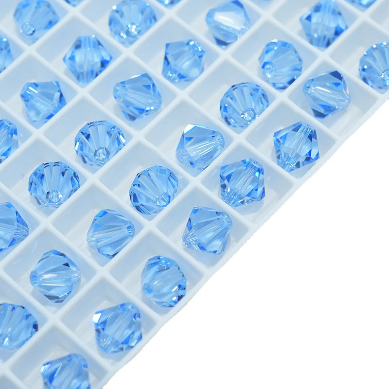 Electroplated Seed Glass Beads 4mm Faceted Multi Colored 40pcs 4
