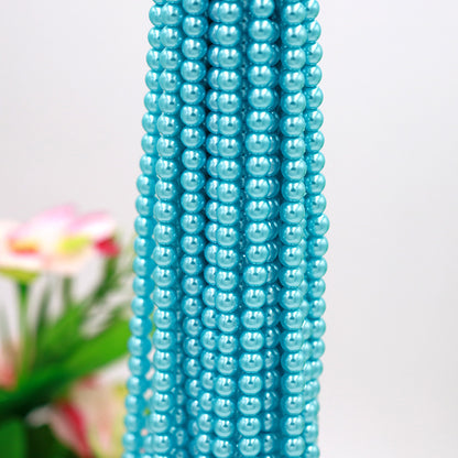 Pearl Glass Beads 8mm Imitation Lustrous Pastel Mixed 1000pcs 17