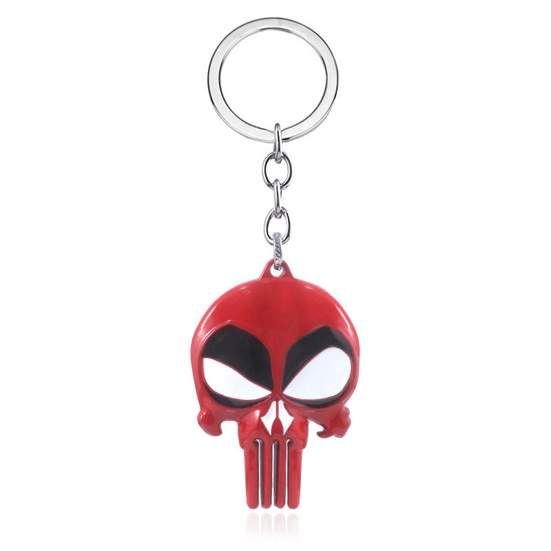 Skull Bottle Opener Keychain Metal Zinc Alloy Glowing Eyes 9