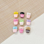 Baking Painted Good Sign and Teacup Bear Metal Beads 17mm 10pcs 22