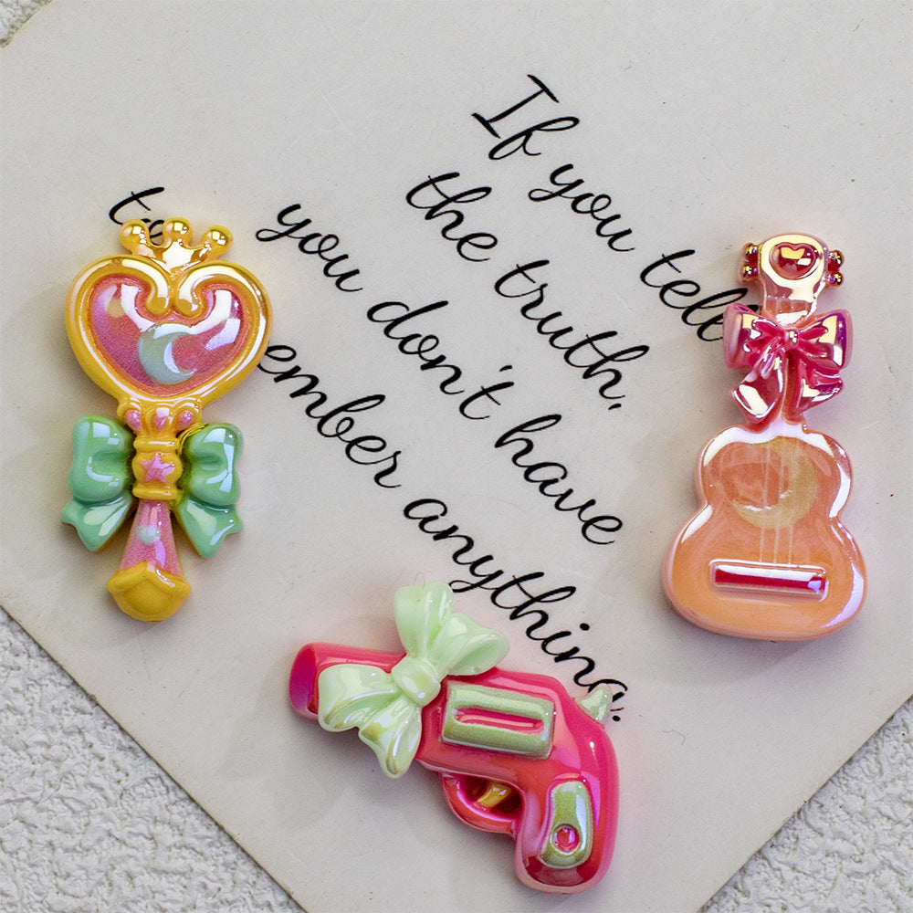 Plating Resin Beads Sailor Moon Series Glossy Magic Motif 20pcs 4