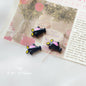 Silicone Focal Beads Sassy Barbie Style Baking Painted Alloy Black Pink 18