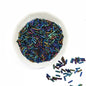 Multicolor Bugle Glass Beads 2x6mm Glossy Tubes 300pcs 18
