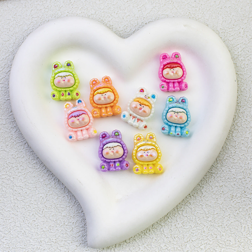 Plating Pop Mart Lilith Resin Beads Glossy Animal Hoodie 10pcs 2