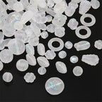 Semi-transparent Frosted Acrylic Beads Matte Finish Mixed Shapes 3