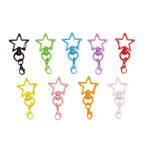 Zinc Alloy Star Keychain Buckles with Mini Lobster Clasps 5cm 20pcs 5