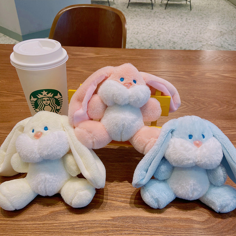 Plush Rabbit Couple Keychain Soft Pastel Bunny Charm 2
