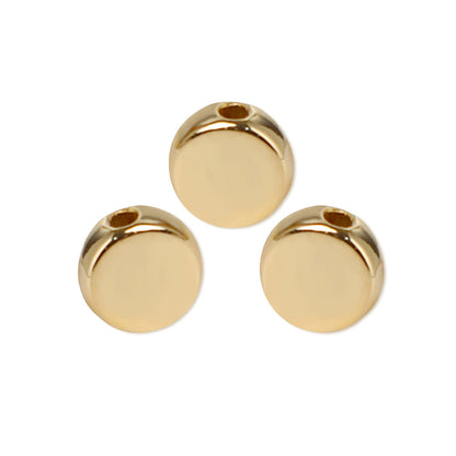 Smooth Flat Round CCB Plastic Acrylic Beads 6mm Metallic Gold 200pcs 4
