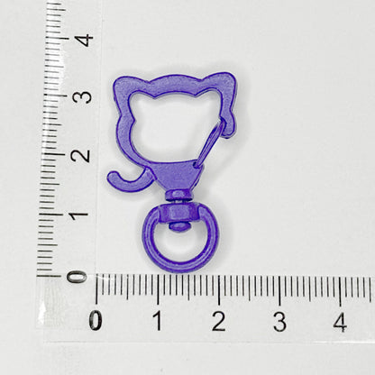 Zinc Alloy Puppy Head Keychain Clasps Spray Painted 35mm 20pcs 18