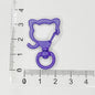 Zinc Alloy Puppy Head Keychain Clasps Spray Painted 35mm 20pcs 18