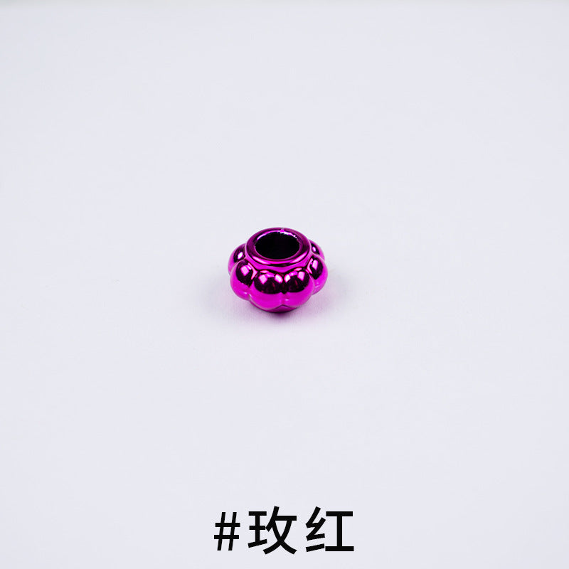 Acrylic Large Hole Spacer Beads 13mm UV Plating 100pcs 6