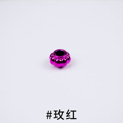 Acrylic Large Hole Spacer Beads 13mm UV Plating 100pcs 6
