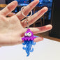 PVC Octopus Keychain Marine Animal Neon Tentacles Design 9
