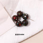 Japanese Vintage Showa Printed Resin Beads 10/12mm Glossy Floral 15pcs 14