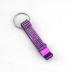 Rhinestone Bottle Opener Keychain Aluminum Alloy Multi Functional 2