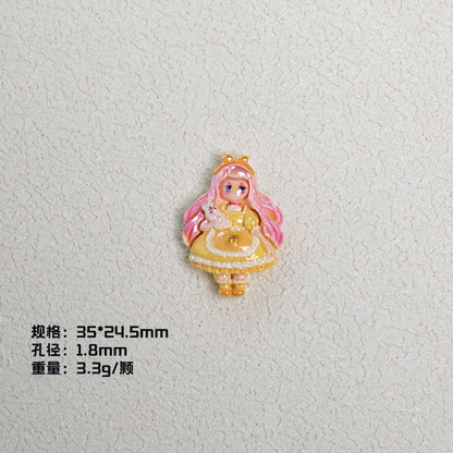 Plating Princess Lolita Series Resin Beads Glossy Pastel Colors 10pcs 8