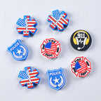 Silicone Focal Beads Fire Dept Police First Responder Emblems 20pcs 4