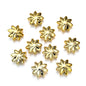 UV Plating Flower Acrylic Beads 20mm Metallic Finish 10pcs 11