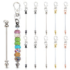 Beadable Keychain Metal Conical Bullet Shape Rose Gold Silver Gun Gray Black
