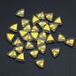 Electroplated Fan-Shaped Glass Beads 10mm Iridescent Pastel 30pcs 13