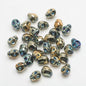 Electroplated Skull Head Glass Beads 8mm x 10mm Iridescent 30pcs 11
