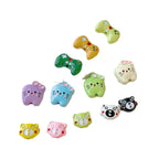 Teddy Bear and Game Controller Metal Beads Painted Alloy 10pcs 5