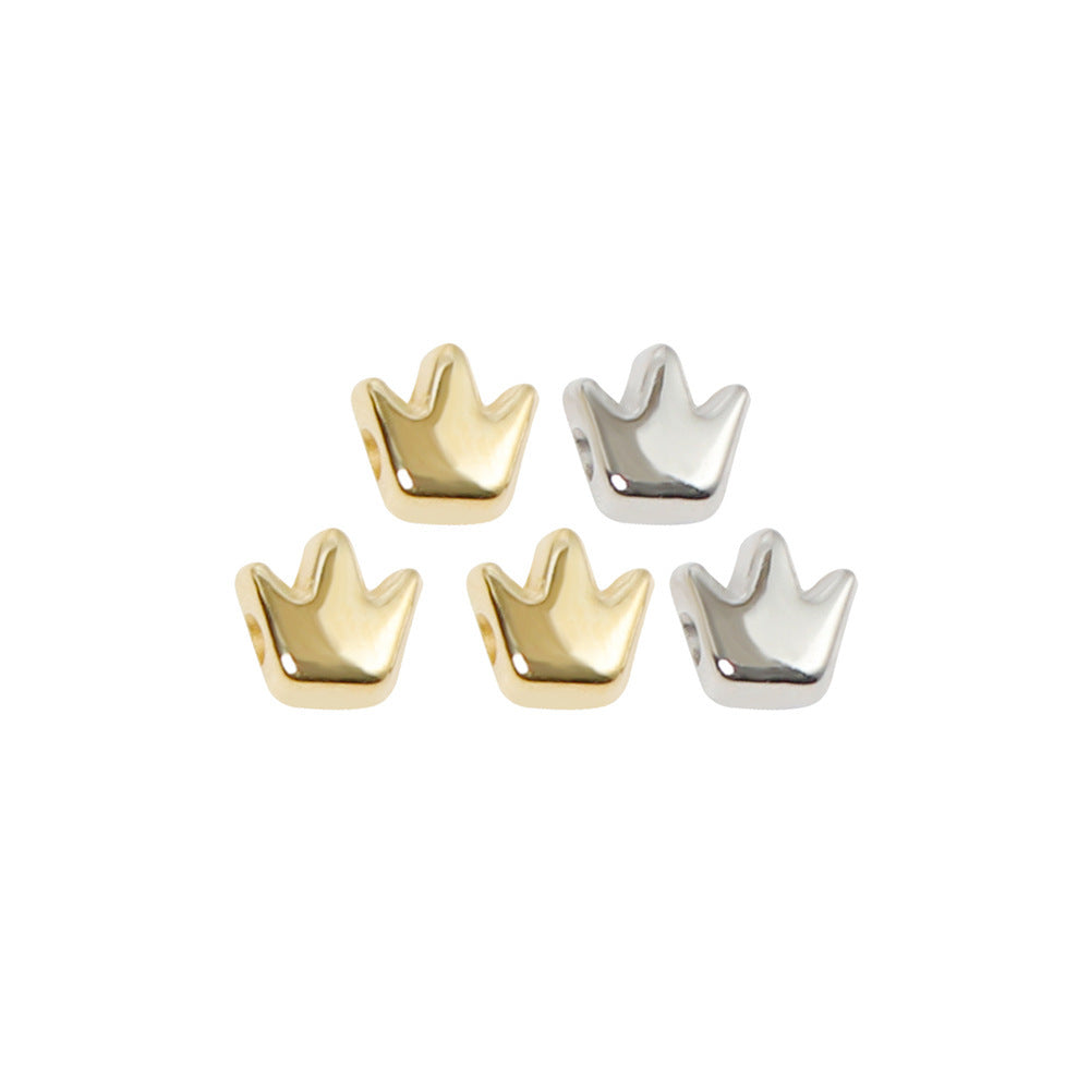 Smooth Crown Acrylic Beads 5mm Metallic Gold Silver CCB Plastic 200pcs 5