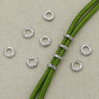 Alloy Ring Spacer Beads 8mm Antique Silver Tibetan Pattern 100pcs